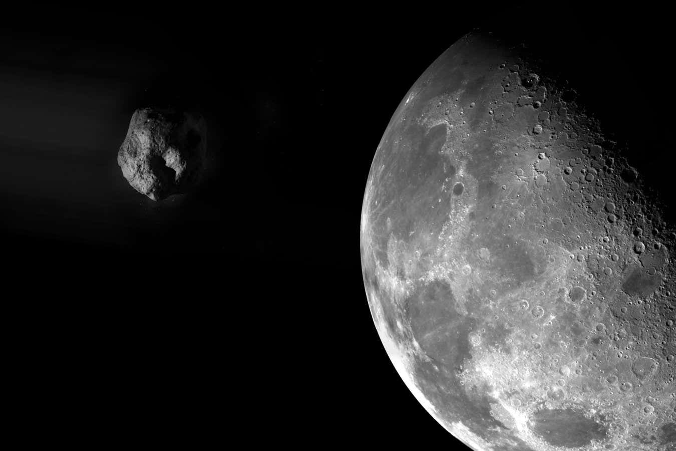 Istnieje niewielka szansa, że asteroida zmierzająca w kierunku Ziemi uderzy w Księżyc